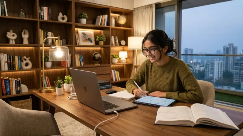 Small Interactive Zoom Tutoring Class in Modern Setting